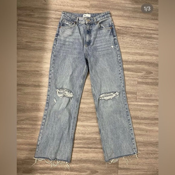 Zara wide leg jeans (like new) - Picture 1 of 3